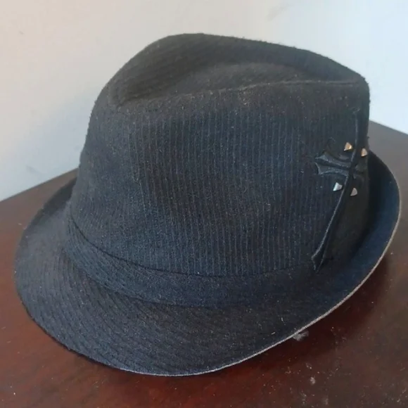 EXPLICIT Black Cross Fedora, L/XL - Picture 5 of 9